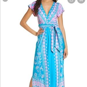 Lilly Pulitzer Esmarella maxi dress in turquoise teal